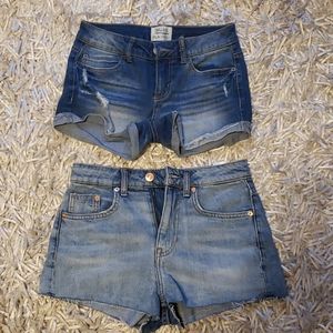 2 pair of Jean shorts.